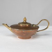 W. A. S. Benson, Small Arts and Crafts Copper and Brass Teapot - Thumbnail 9