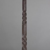 Arts and Crafts Pair of Hand Wrought and Twisted Iron Table Lamps (c.1900) - Thumbnail 9