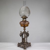 Elkington. An Exhibition Quality Aesthetic Movement Silver Plated Oil Lamp. - Thumbnail 5