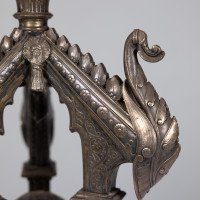 Elkington. An Exhibition Quality Aesthetic Movement Silver Plated Oil Lamp. - Thumbnail 12
