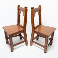 Bruce Talbert, attributed. A Pair of Gothic Revival Walnut Hall Chairs - Thumbnail 7
