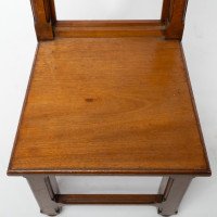 Bruce Talbert, attributed. A Pair of Gothic Revival Walnut Hall Chairs - Thumbnail 13