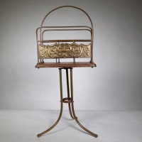 Townshends Birmingham Brassfounders – Arts and Crafts Revolving Tripod Magazine Rack - Thumbnail 3