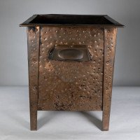 An Arts & Crafts Glasgow School Copper Coal Box with Floral Decoration - Thumbnail 7