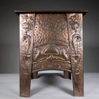 An Arts & Crafts Glasgow School Copper Coal Box with Floral Decoration - Thumbnail 8