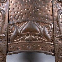 An Arts & Crafts Glasgow School Copper Coal Box with Floral Decoration - Thumbnail 9