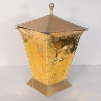 Birmingham Guild of Handicraft. An Arts & Crafts Brass Coal Bucket - Thumbnail 6