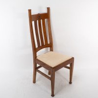 E. A. Taylor for Wylie & Lochhead. A Set of Four Arts & Crafts Oak Dining Chairs - Thumbnail 5