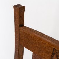 E. A. Taylor for Wylie & Lochhead. A Set of Four Arts & Crafts Oak Dining Chairs - Thumbnail 9
