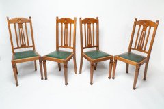 Shapland & Petter, Set of Four Arts and Crafts Oak Dining Chairs - Thumbnail 2
