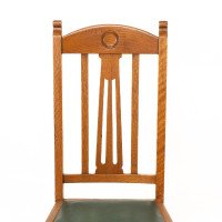 Shapland & Petter, Set of Four Arts and Crafts Oak Dining Chairs - Thumbnail 8