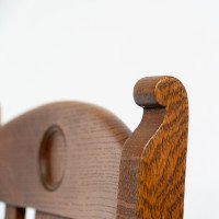 Shapland & Petter, Set of Four Arts and Crafts Oak Dining Chairs - Thumbnail 9