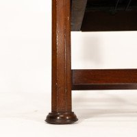 J. S. Henry in the Style of Voysey. An Arts & Crafts Walnut Adjustable Piano Stool - Thumbnail 13