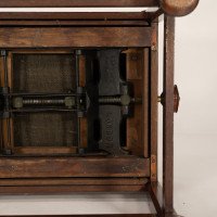 J. S. Henry in the Style of Voysey. An Arts & Crafts Walnut Adjustable Piano Stool - Thumbnail 16
