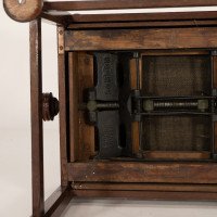 J. S. Henry in the Style of Voysey. An Arts & Crafts Walnut Adjustable Piano Stool - Thumbnail 15