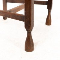 Liberty & Co., attributed. Set of 3 Dining Chairs with Voysey Style Inlaid Pewter Heart - Thumbnail 14