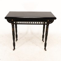 Gillows attributed. An Aesthetic Movement ebonized games and card table - Thumbnail 2