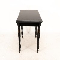 Gillows attributed. An Aesthetic Movement ebonized games and card table - Thumbnail 3