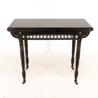 Gillows attributed. An Aesthetic Movement ebonized games and card table - Thumbnail 5