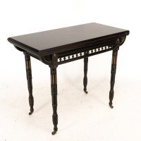 Gillows attributed. An Aesthetic Movement ebonized games and card table - Thumbnail 6