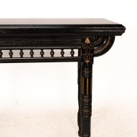 Gillows attributed. An Aesthetic Movement ebonized games and card table - Thumbnail 16