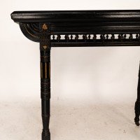 Gillows attributed. An Aesthetic Movement ebonized games and card table - Thumbnail 15