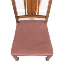 Robson & Sons – Set of 4 Arts and Crafts oak chairs with carved floral backs - Thumbnail 13