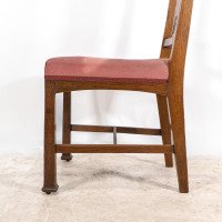 Robson & Sons – Set of 4 Arts and Crafts oak chairs with carved floral backs - Thumbnail 15
