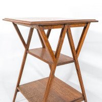 Liberty and Co (Attributed) – Arts and Crafts Oak Three-Tier Side Table - Thumbnail 11