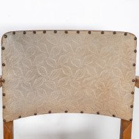 Heals – Art Deco Oak Armchairs with Rounded Arms, Set of Four - Thumbnail 8