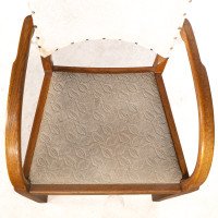 Heals – Art Deco Oak Armchairs with Rounded Arms, Set of Four - Thumbnail 12