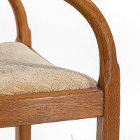 Heals – Art Deco Oak Armchairs with Rounded Arms, Set of Four - Thumbnail 15