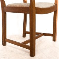 Heals – Art Deco Oak Armchairs with Rounded Arms, Set of Four - Thumbnail 16