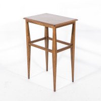 Arts and Crafts Oak Side Table with Moulded Edge and Tapered Legs - Thumbnail 5