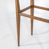 Arts and Crafts Oak Side Table with Moulded Edge and Tapered Legs - Thumbnail 17