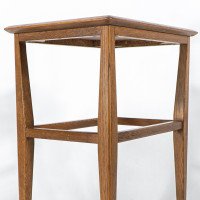 Arts and Crafts Oak Side Table with Moulded Edge and Tapered Legs - Thumbnail 13