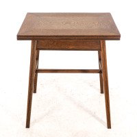 William Birch. Arts & Crafts Oak Card or Game Table with a Swivel & Fold Out Top - Thumbnail 2