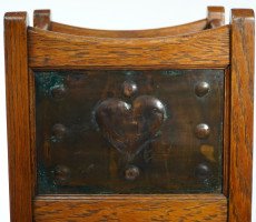 Shapland & Petter – Arts and Crafts Oak Planter with Copper Panels - Thumbnail 10