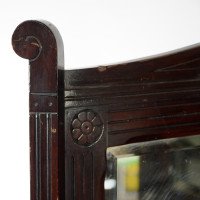 An Aesthetic Movement Mahogany Corner Cabinet with Incised Floral Decoration - Thumbnail 6
