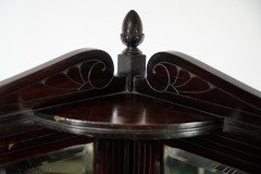 An Aesthetic Movement Mahogany Corner Cabinet with Incised Floral Decoration - Thumbnail 7