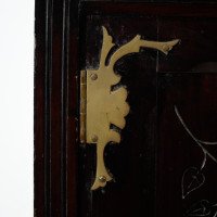 An Aesthetic Movement Mahogany Corner Cabinet with Incised Floral Decoration - Thumbnail 12