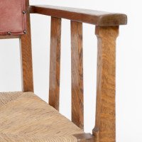 Liberty & Co., An Arts & Crafts Rush Seat Armchair with a Shaped Back - Thumbnail 11