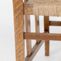 Liberty & Co., An Arts & Crafts Rush Seat Armchair with a Shaped Back - Thumbnail 13