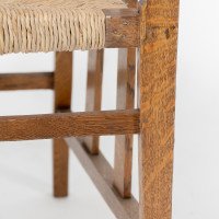 Liberty & Co., An Arts & Crafts Rush Seat Armchair with a Shaped Back - Thumbnail 14