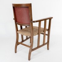 Liberty & Co., An Arts & Crafts Rush Seat Armchair with a Shaped Back - Thumbnail 18