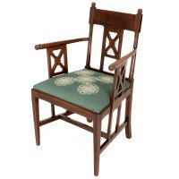 William Birch. An Aesthetic Movement Walnut Armchair with Turned Ball Finials - Thumbnail 3