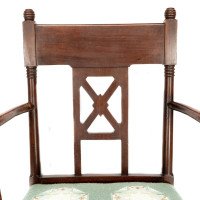 William Birch. An Aesthetic Movement Walnut Armchair with Turned Ball Finials - Thumbnail 7