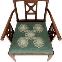 William Birch. An Aesthetic Movement Walnut Armchair with Turned Ball Finials - Thumbnail 8