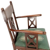 William Birch. An Aesthetic Movement Walnut Armchair with Turned Ball Finials - Thumbnail 11