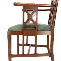 William Birch. An Aesthetic Movement Walnut Armchair with Turned Ball Finials - Thumbnail 14